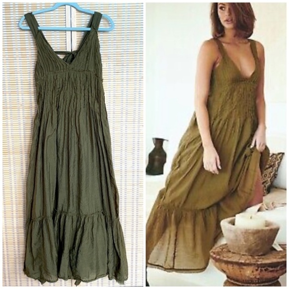 We The Free Dresses & Skirts - Free People Frankie Pintuck Maxi Dress Size Small, oversized